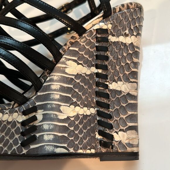 Roberto Cavalli Strappy Platform Wedges - Picture 13 of 13